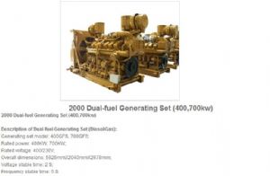 Dual-fuel generating set 400，700KW